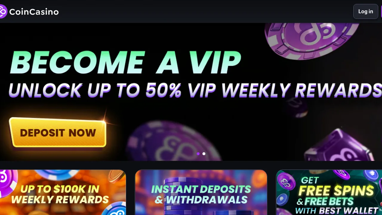 CoinCasino official casino website screenshot