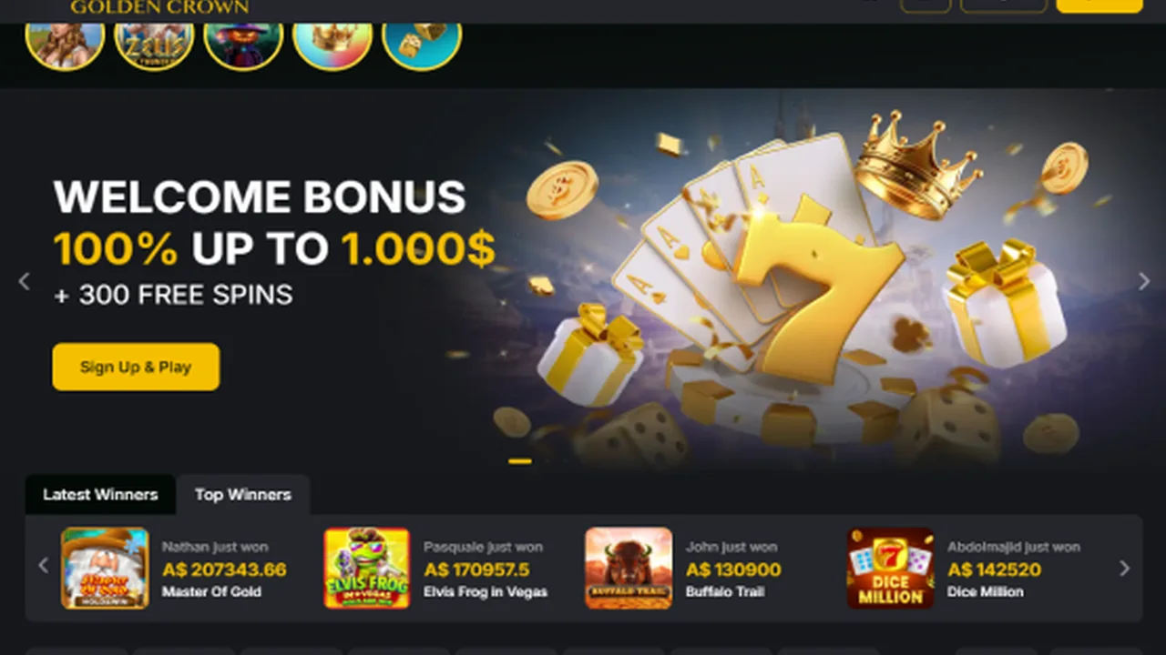 Golden Crown Casino official casino website screenshot