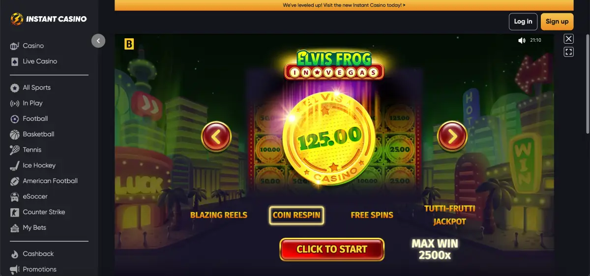 Elvis Frog in Vegas no deposit bonus activated with 3 scatters Elvis Frog in Vegas no deposit bonus activated with 3 scatters