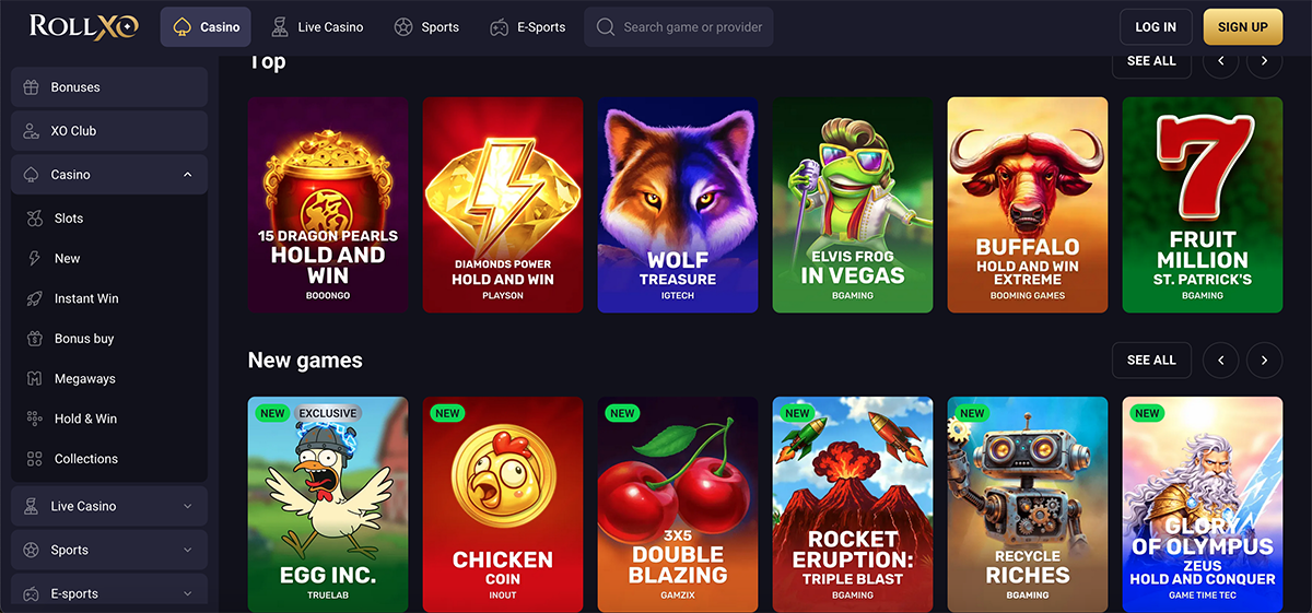 Rollxo casino bonuses and welcome promotions for players
