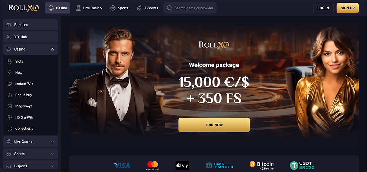 Rollxo casino overview and main platform features